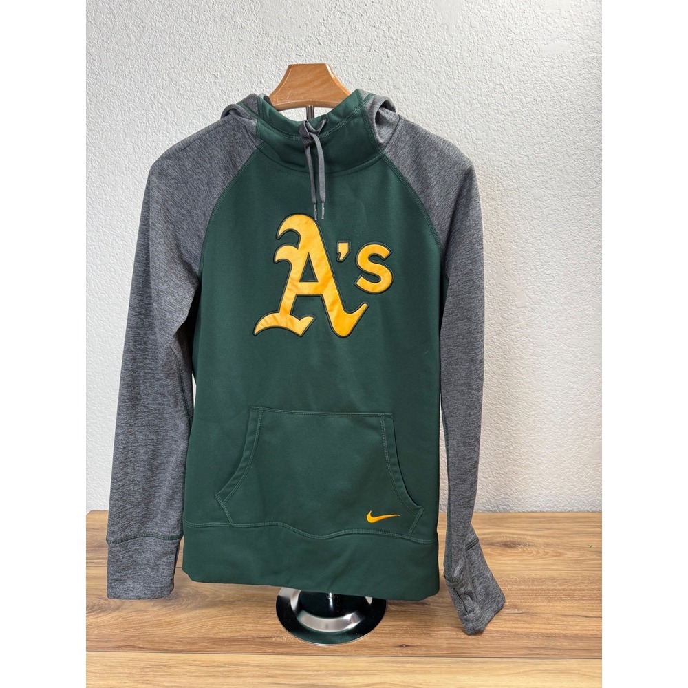 Youth Nike Oakland A's Therma-Fit Hoodie Athletics MLB Pullover Size M